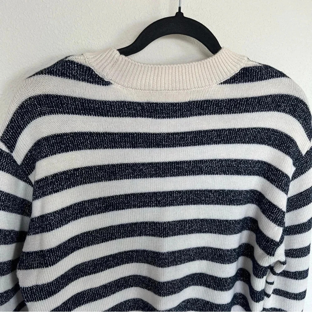 NWOT BA&SH Sunday Striped Wool Jumper Pullover Sweater Ecume Casual Women’s 8 - Picture 12 of 13